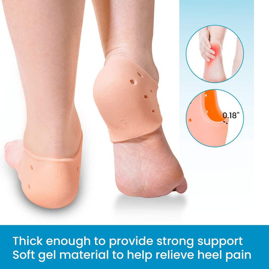 Silicone Heel Protectors- Relief for Dry, Cracked & Painful Heels
