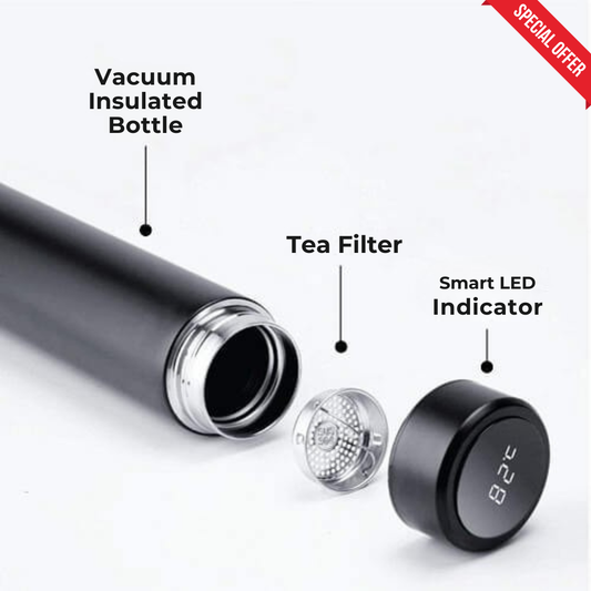 Smart LED Temperature Display Water Bottle – Stainless Steel Thermos Bottle