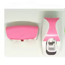 Automatic Toothpaste Dispenser with Toothbrush Holder – Wall Mounted, Hands-Free Bathroom Organizer