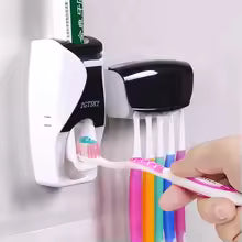 Automatic Toothpaste Dispenser with Toothbrush Holder – Wall Mounted, Hands-Free Bathroom Organizer