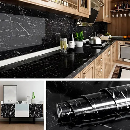 Self Adhesive White Marble Sheet Sticker – Effortless Elegance for Your Space