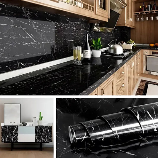 Self Adhesive White Marble Sheet Sticker – Effortless Elegance for Your Space